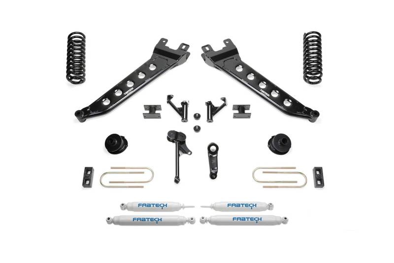 Fabtech K3144 fits Ram 13-18 3500 4WD 5in Radius Arm Kit w/Perf Shks