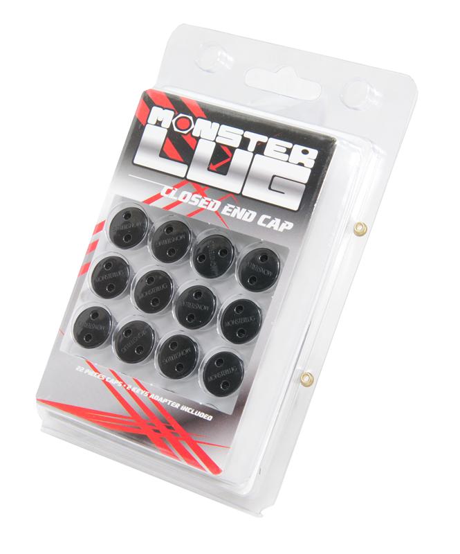 Wheel Mate 33007B Monster Lug Nut Caps - Black 14x1.50