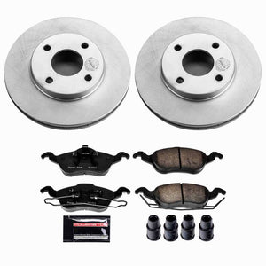 Power Stop 00-04 Ford Focus Front Z23 Coated Brake Kit