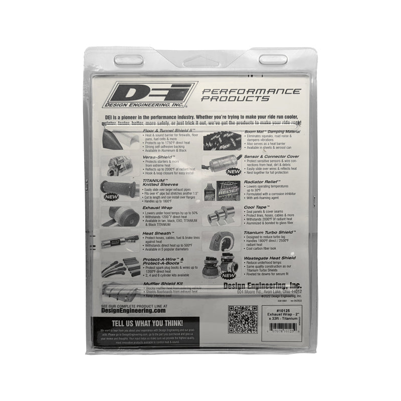 DEI  10125 Exhaust Wrap 2in x 33ft - Titanium