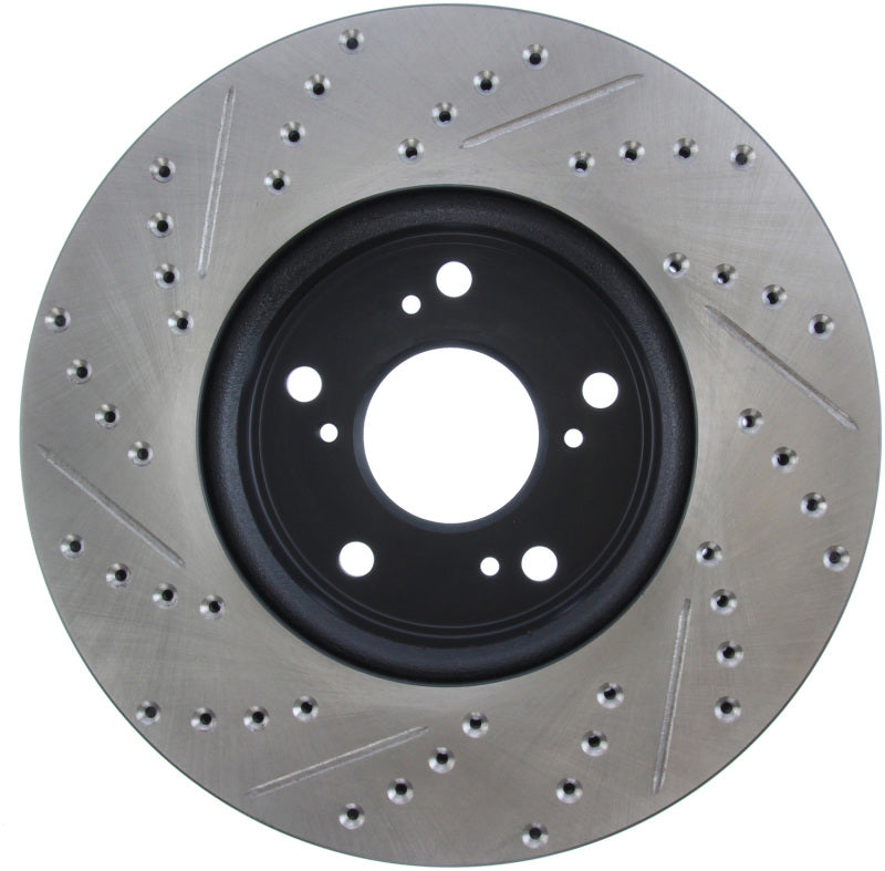 Stoptech 127.40086L Slotted & Drilled Sport Brake Rotor Front Left 13 fits Honda Accord Sport
