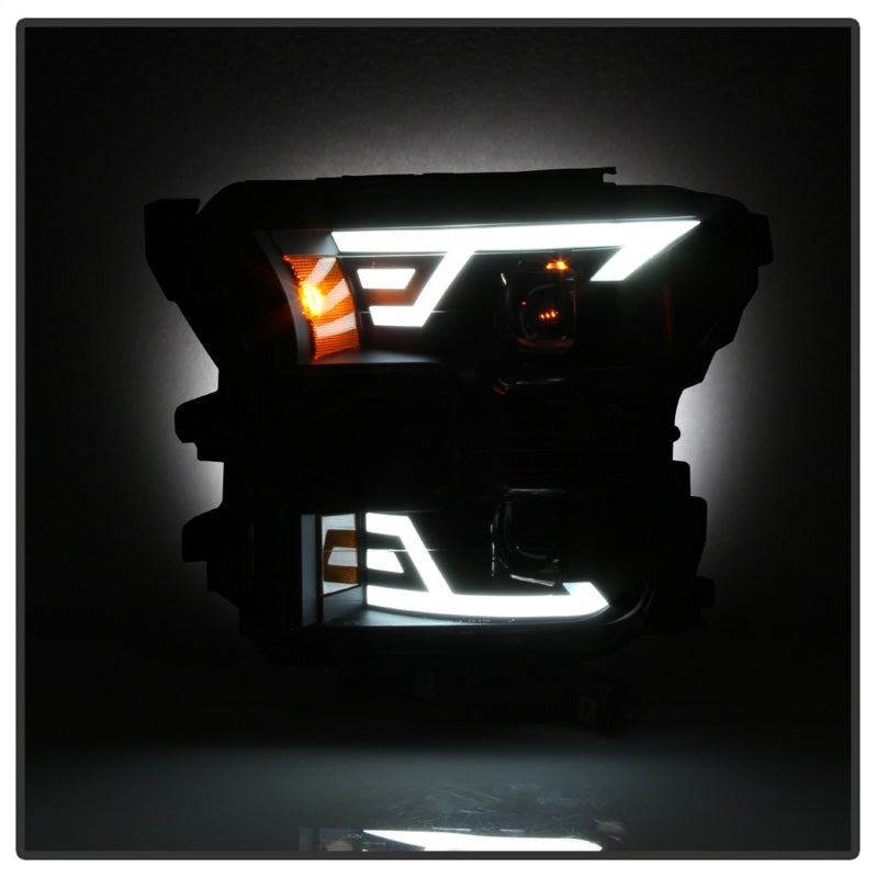 xTune 9042935 15-17 fits Ford F-150 DRL LED Light Bar Projector Headlights - Bl