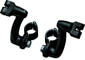 Kuryakyn 7571 Kuryakyn Longhorn Offset Peg Mounts With 1-1/4inch Clamp Black