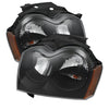 9023248 Xtune fits Jeep 05-07 Grand Cherokee Crystal Headlights Black HD-JH-JG