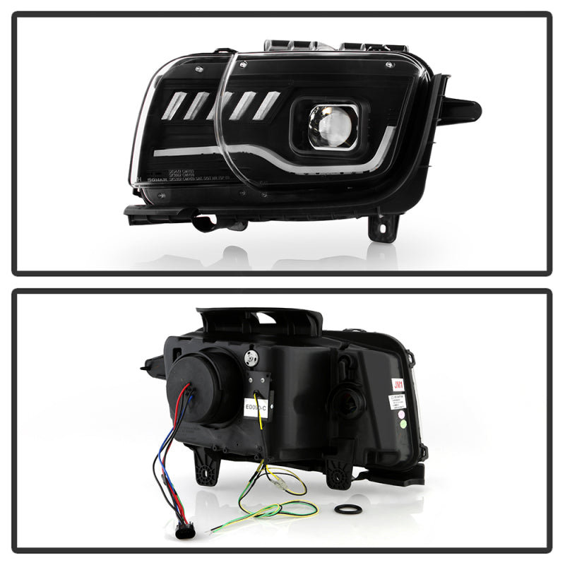 Spyder 10-13 Chevy Camaro Halogen Model Only - Black (PRO-YD-CCAM2010SI-SEQ-BK)