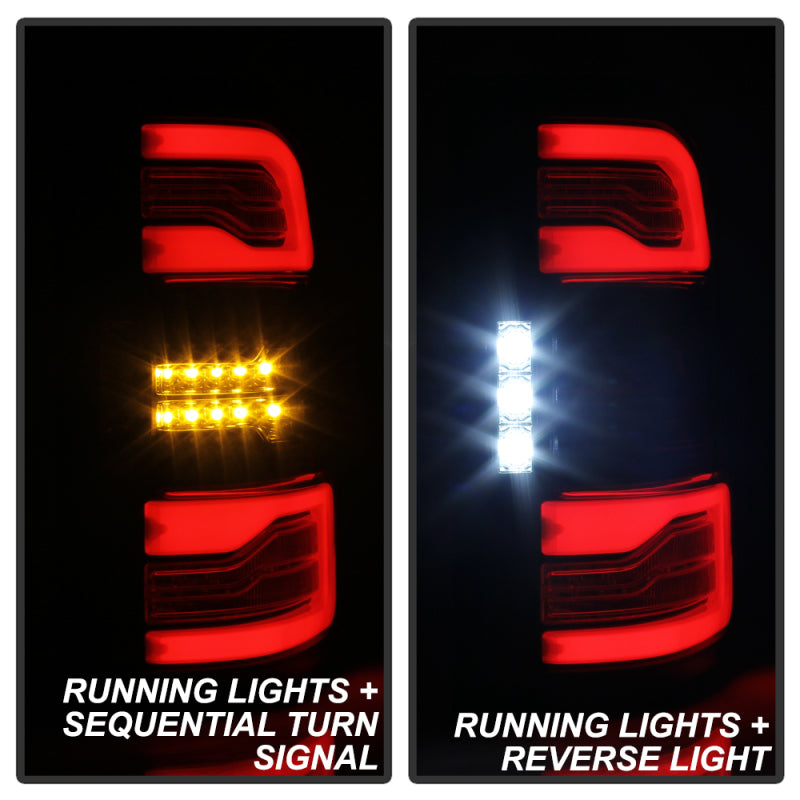 Spyder 5087300 fits Dodge 19-20 Ram LED Tail Light Chrome ALT-YD-DR19HAL-SEQ-C