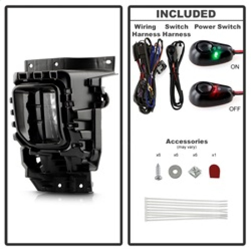 Spyder 9054013 2024+ fits Chevy Silverado 2500HD/3500HD OEM Style Full LED Fog