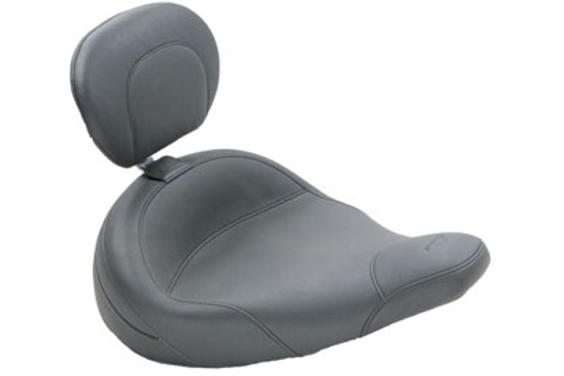 Mustang 79549 Harley Electra Glide,Rd King Police Std Touring Solo Seat w/Driver Backrest - Black