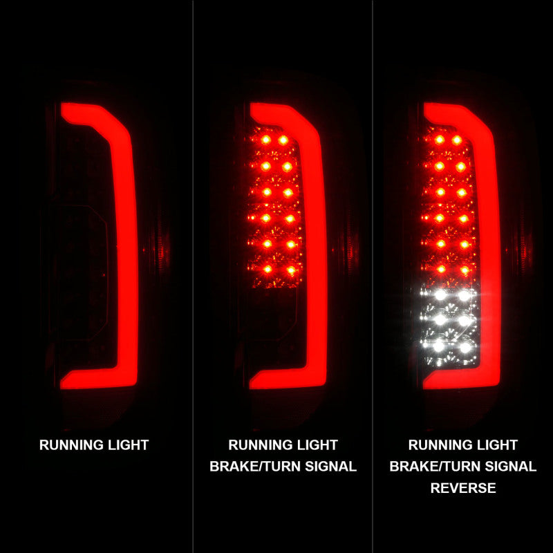 ANZO 311433 fits Chevrolet 15-21 Colorado Full LED Tail Lights w/ Red Lightbar Black Housing Smoke Lens