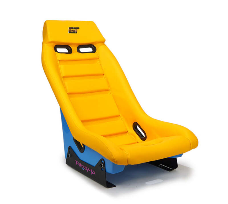 NRG PRI-100YL-OASIS PRI-100YL-OASIS GT Retro Bucket Seat - Yellow PVC Leather