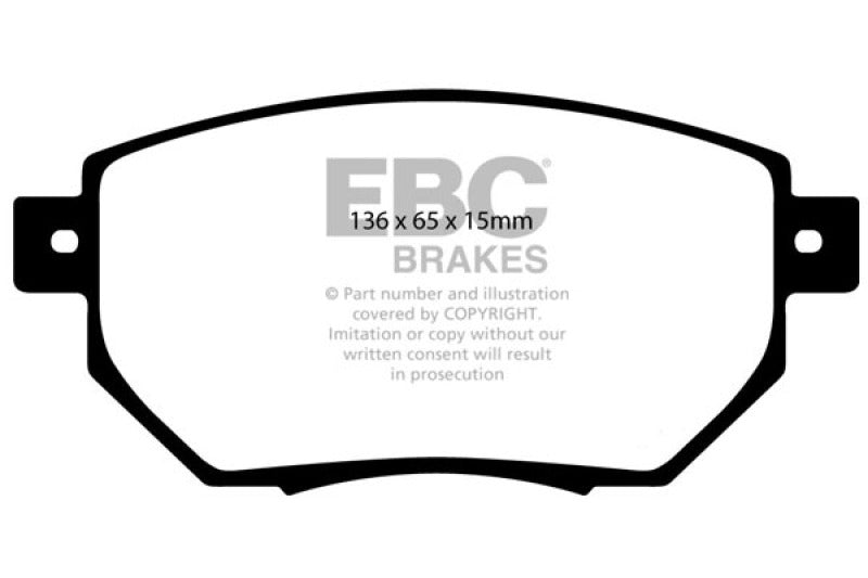 EBC DP21659 fits Nissan 05-06 Altima 3.5 SE-R Greenstuff Front Brake Pads