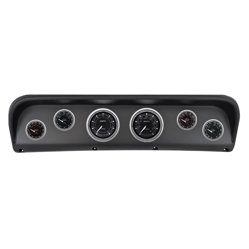 AutoMeter 2938-15 Autometer Chrono Chrome Direct Fit Dash Kit 67-72 fits Ford F100 (2 x 3-3/8in. / 4 x 2-1/16in.)