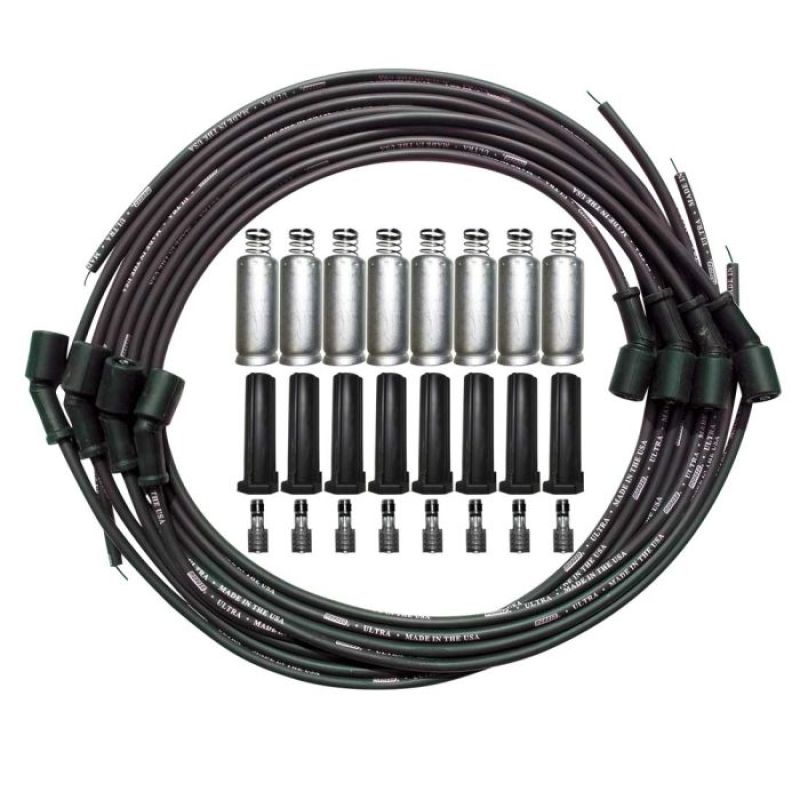 Moroso 51011 Universal GM LS Unsleeved Ultra Spark Plug Wire Set - Black