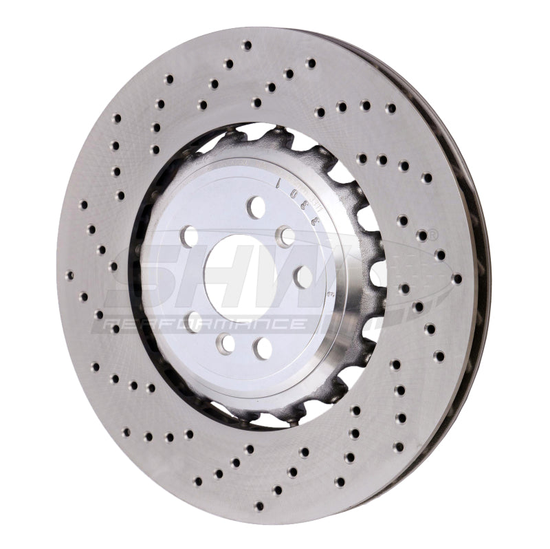 SHW Performance BRL42503 fits BMW M5 4.4L Left Rear Cross-Drilled Brake Rotor