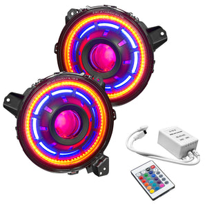 ORACLE Lighting 5839-504-B Oracle Oculus Bi-LED Projector Headlights for fits Jeep JL/fits Gladiator JT - w/ Simple Controller