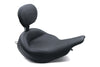 Mustang 79449 Harley Electra Glide, Rd Glide Super Touring Solo Seat w/Driver Backrest - Black