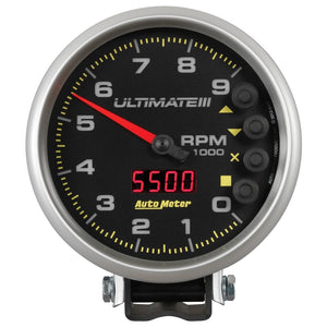 AutoMeter 6887 Autometer 5 inch Ultimate III Playback Tachometer 9000 RPM - Black
