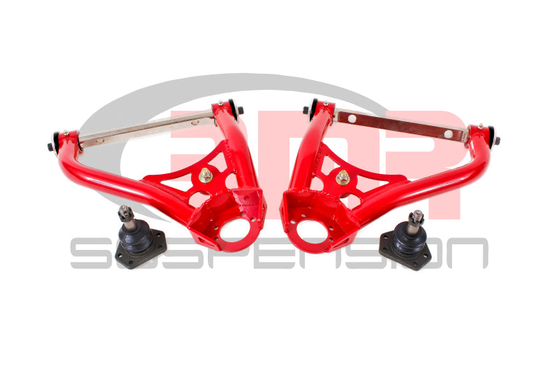 BMR AA027R 1st Gen F-Body Pro-Touring Upper A-Arms w/ Tall Ball Joint (Delrin) - Red