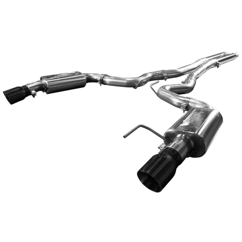 Kooks 11514411 15+ Mustang 5.0L 4V Convertible 3in Cat-Back w/ H-Pipe 4in Slash Cut Black Tips Exhaust