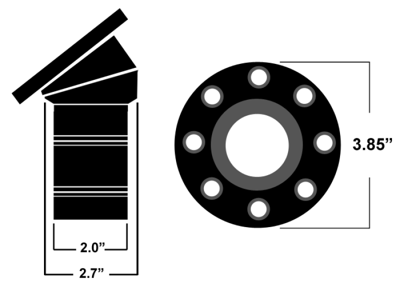 Ridetech 81000032 67-68 fits Camaro Locking Gas Cap (Clear Anodized)