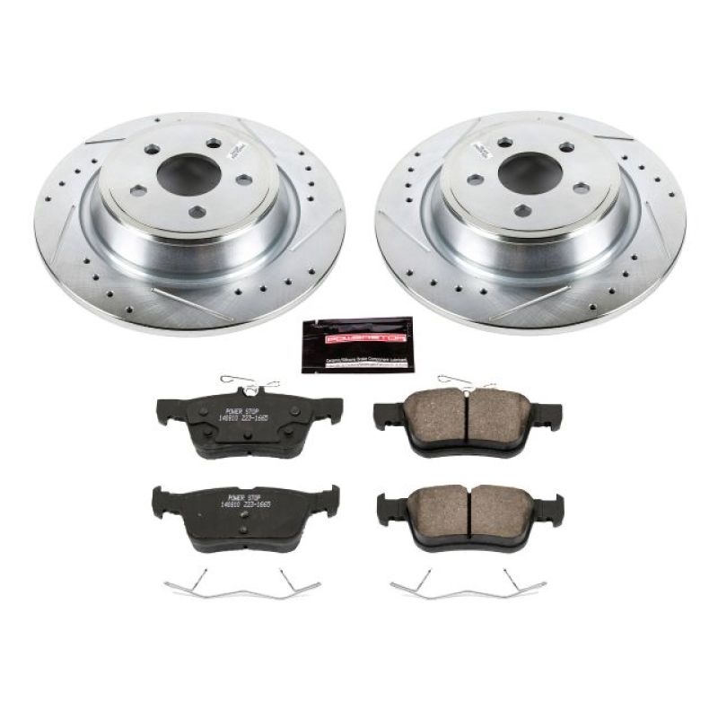 PowerStop K7144 fits Ford 15-19 Edge Rear Z23 Evolution Sport Brake Kit