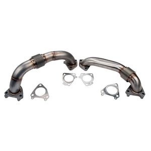 Wehrli WCF100590 fits Chevy Duramax LB7 2in Stainless Up Pipe Kit Gaskets-Turbo