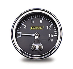 Russell 650350 Performance 15 psi fuel pressure gauge (Non liquid-filled)