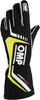 OMP IB0-0767-A01-178-S First Evo Gloves Black/Yellow - Size S (Fia 8856-2018)