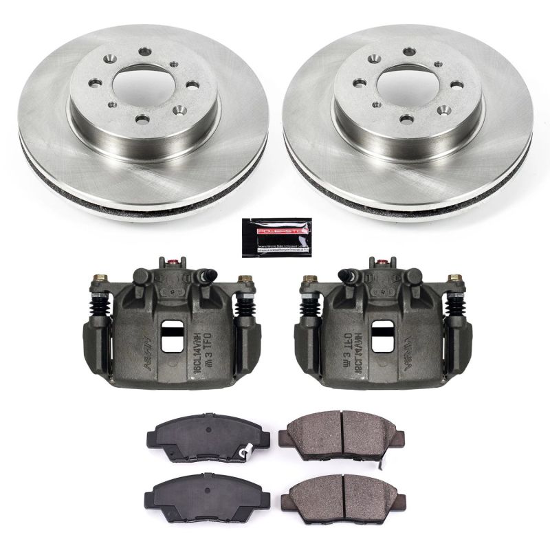 PowerStop KCOE5382 fits Honda 09-14 Fit Front Autospecialty Brake Kit w/Calipers