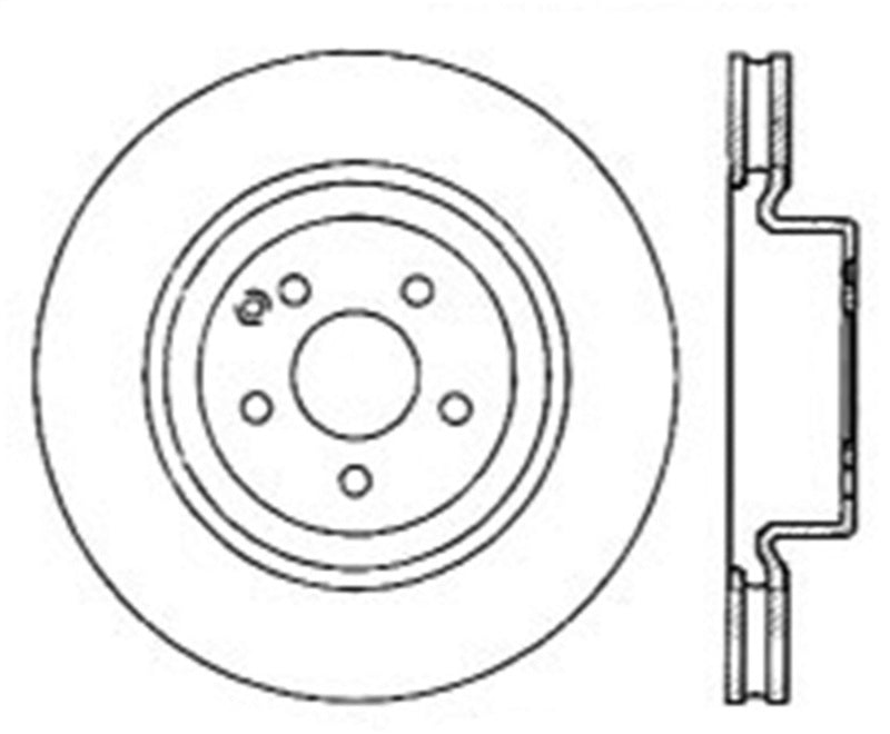 Stoptech 128.35080L 05-09 Mercedes CLS500/CLS550 / 09 E500/E550 / 09-12 GLK350 Front Drilled Brake Rotors