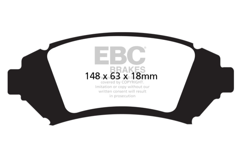 EBC DP21728 05 fits Buick Le Sabre (FWD) 3.8 (16in Wheels) Greenstuff Front Brake Pads