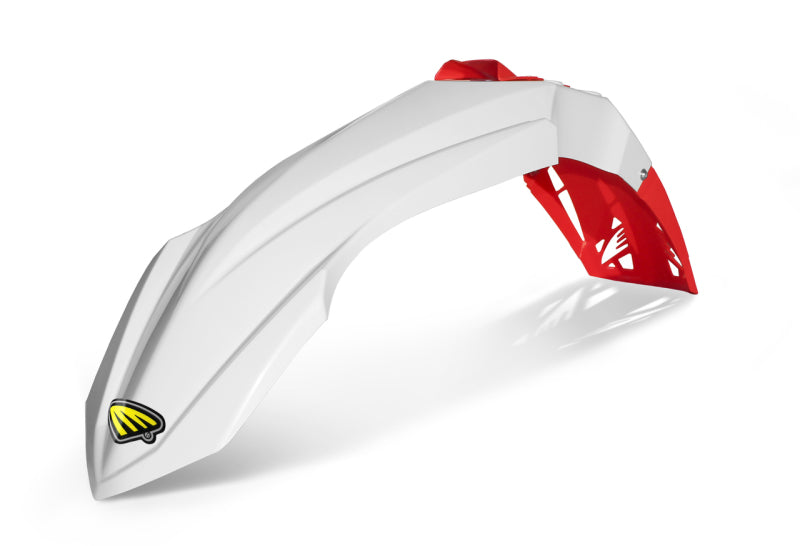 Cycra 1CYC-1461-42R 15-21 fits Yamaha YZ125 Cycralite Front Fender - White w/ Red Vent