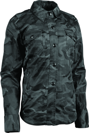 Speed and Strength Speed Society Armored Moto Shirt Womens Camouflage -XS