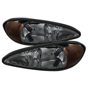 9023521 Xtune fits Pontiac 99-05 Grand Am Crystal Headlights Smoke HD-JH-PGAM9