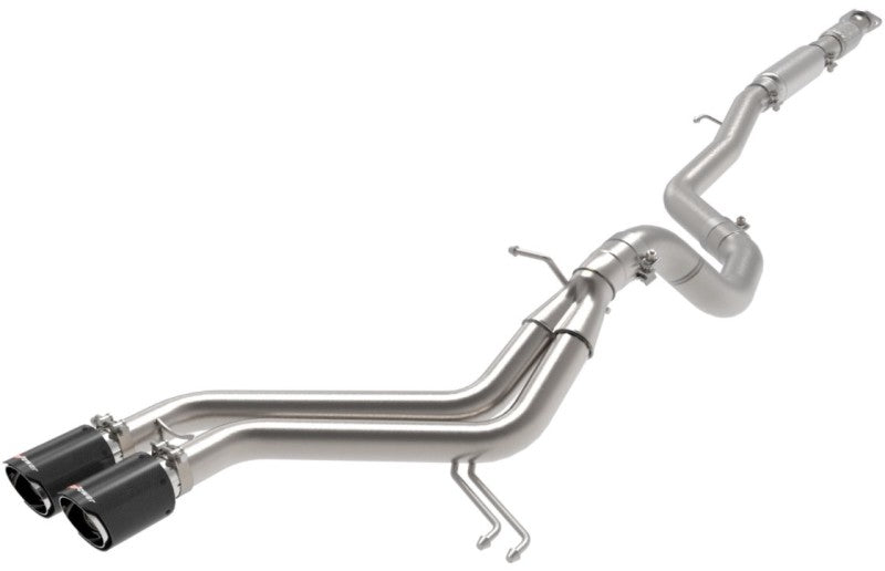 AFE 49-37018-C  2-1/2in to 3in SS-304 Cat-Back Exhaust w/ C/F Tips 13-17 fits H
