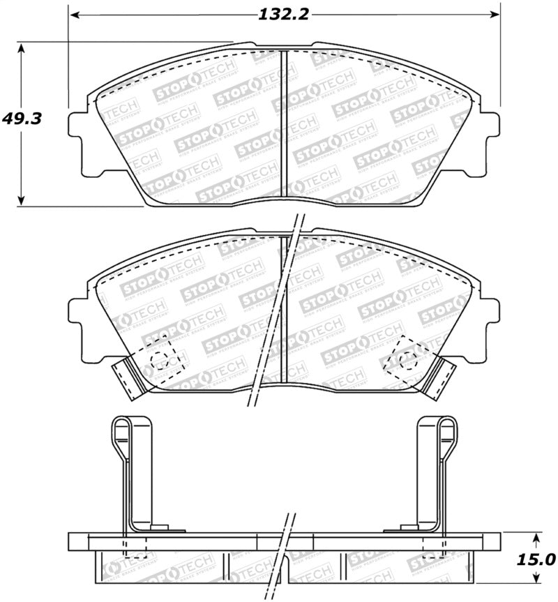 Stoptech 308.0373 Street Brake Pads
