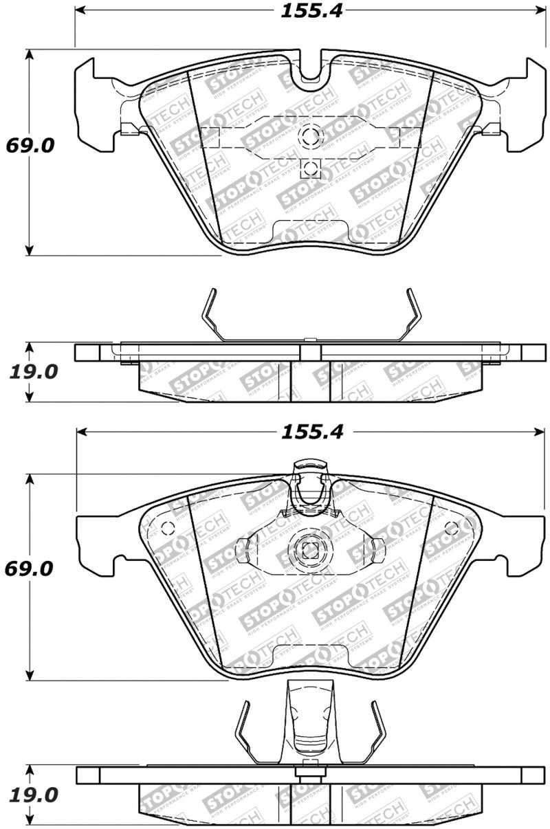 Stoptech 305.0918 Street Select Brake Pads - Front
