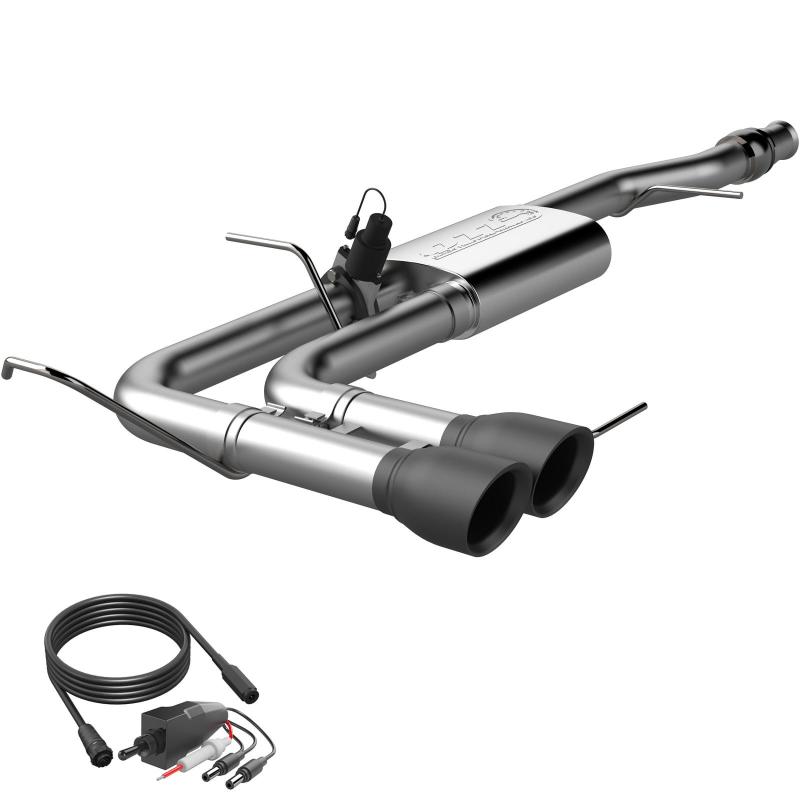 QTP 410014B 2014-2018 fits Silverado/fits Sierra QTP Screamer Side Exit Cat Back Black Tips