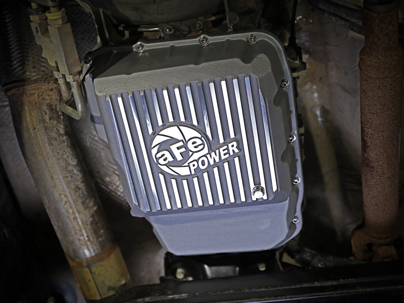 AFE 46-71160A ission Pan Raw w/ Machined Fins 13-19 fits Dodge Diesel Trucks L6
