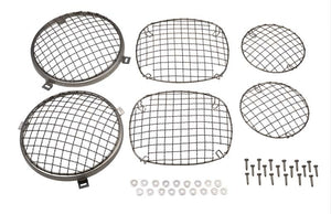Kentrol 30465 76-86 fits Jeep Wire Mesh Guard Set 6 Pieces CJ - Polished Silver