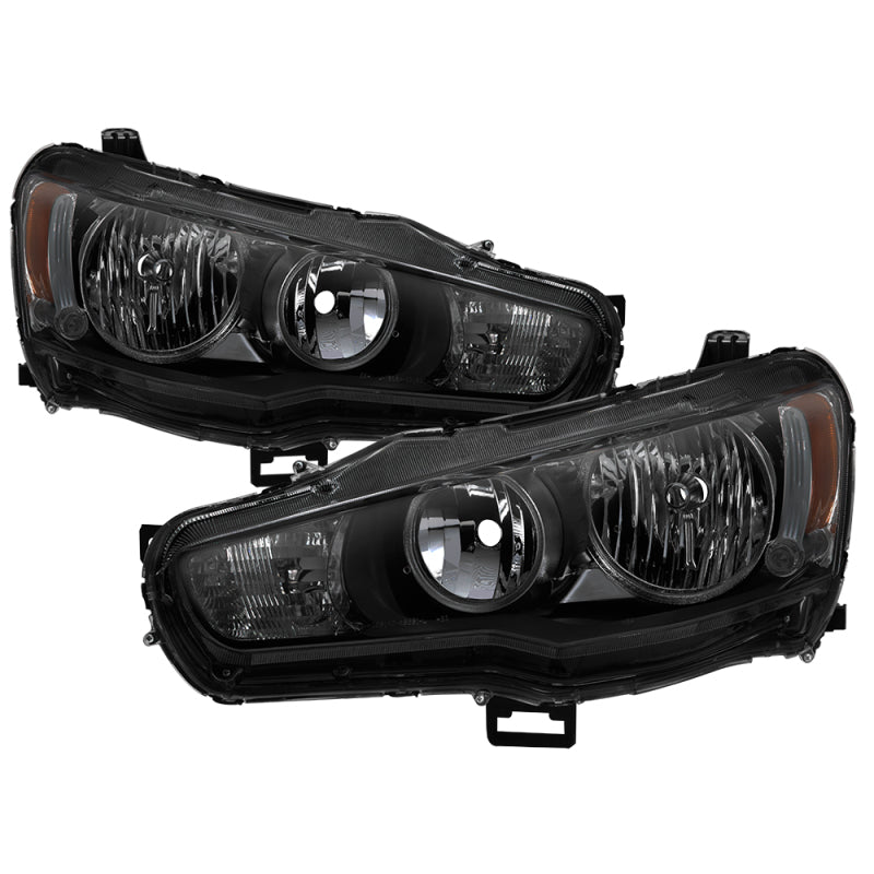 xTune 9937552 fits Mitsubishi Lancer 08-15 OE Style Headlights - Black Smoke HD