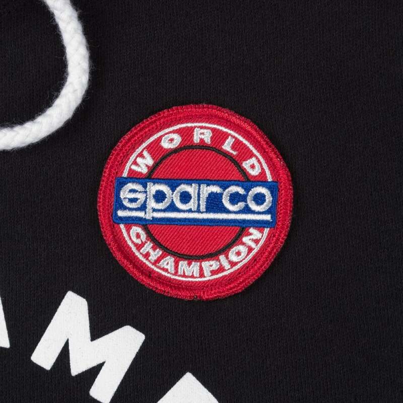 SPARCO SP03400NR1S Sweatshirt Hooded 77 Black SMALL