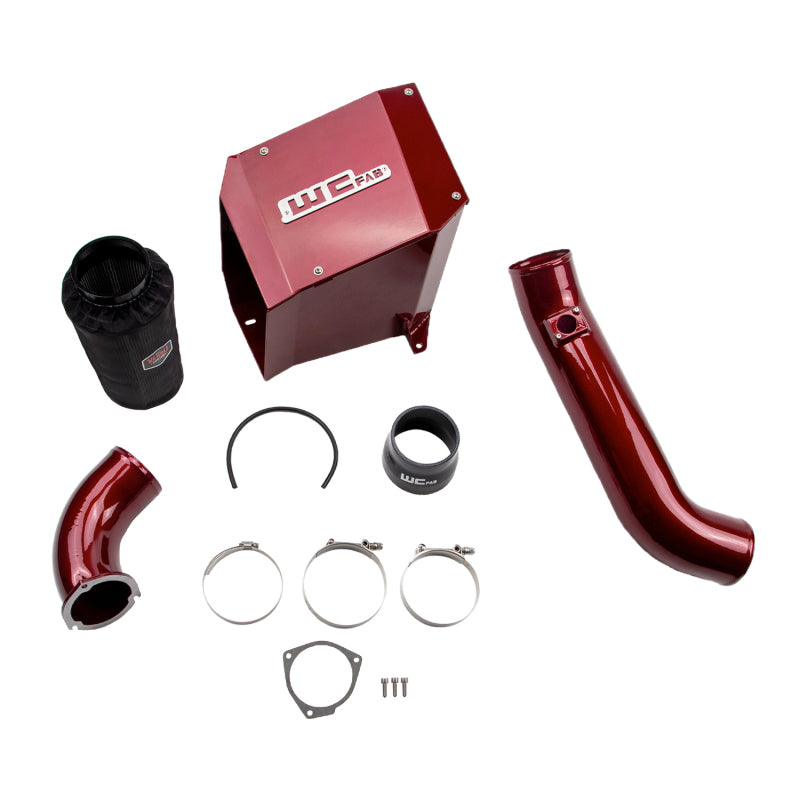 Wehrli WCF100300-Red Duramax LB7 4in Intake Kit with Air Box Stage 2 - WCFab Red
