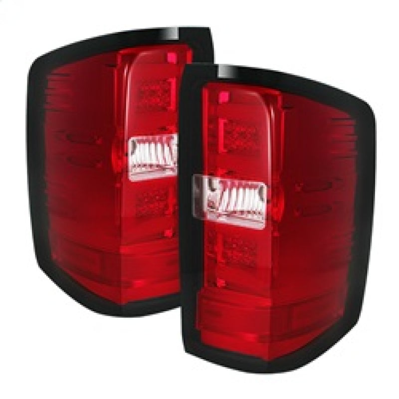 Spyder 5080011 fits Chevy 14-16 1500 Light Bar LED Tail Lights Red Clear ALT-YD