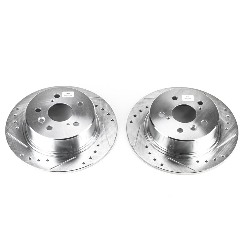 PowerStop fits Toyota 95-99 Avalon Rear Evolution Drilled & Slotted Rotors -