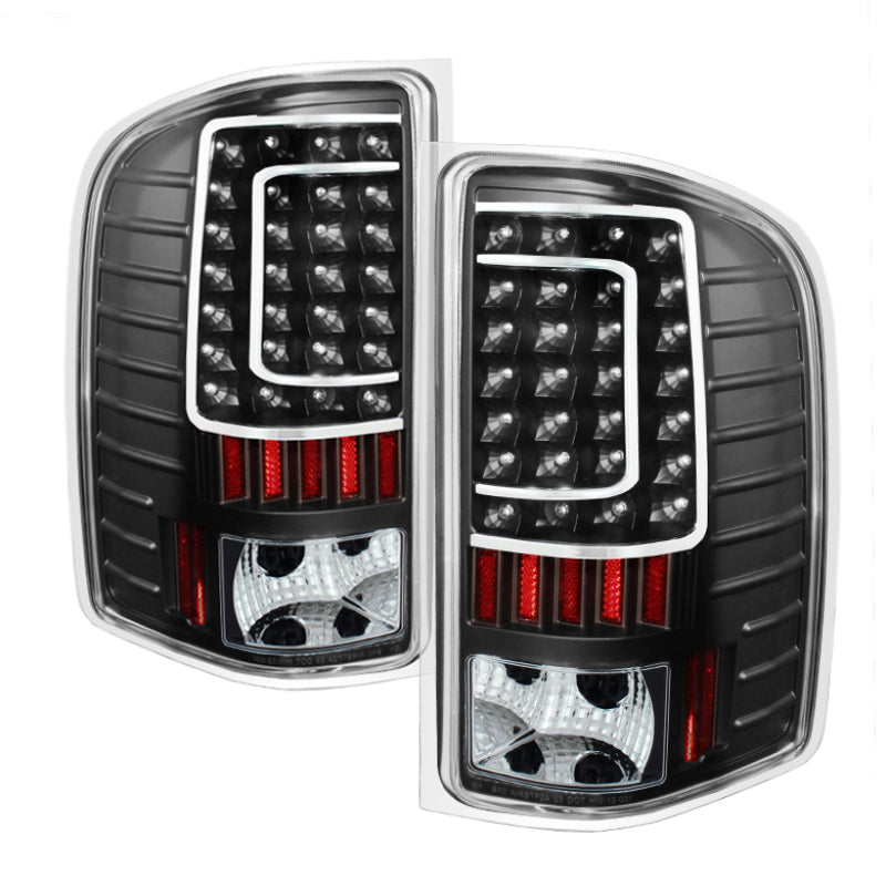 5079749 Xtune fits Chevy 07-13 Silverado LED Tail Lights Black ALT-ON-CS07-LED