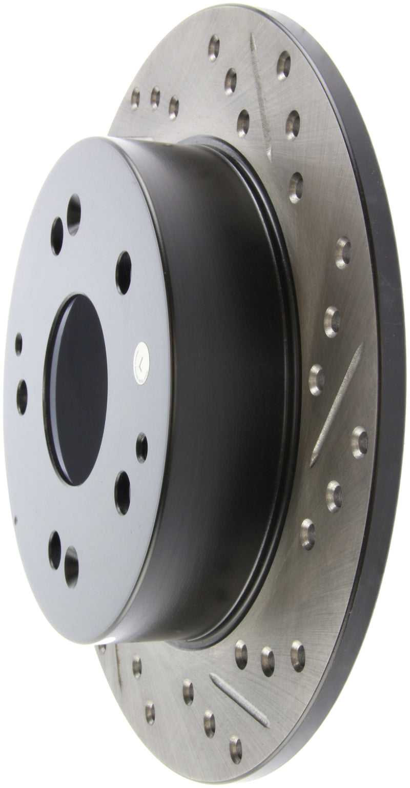 Stoptech 127.40042L 02-06 fits Acura RSX Incl. Type S / 97-01 Integra Type R Slotted & Drilled Left Rear Rotor