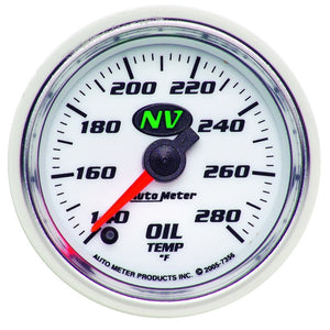 AutoMeter 7356 Autometer NV 2-1/16in 140-280 Deg F Digital Stepper Motor Oil Temp Gauge