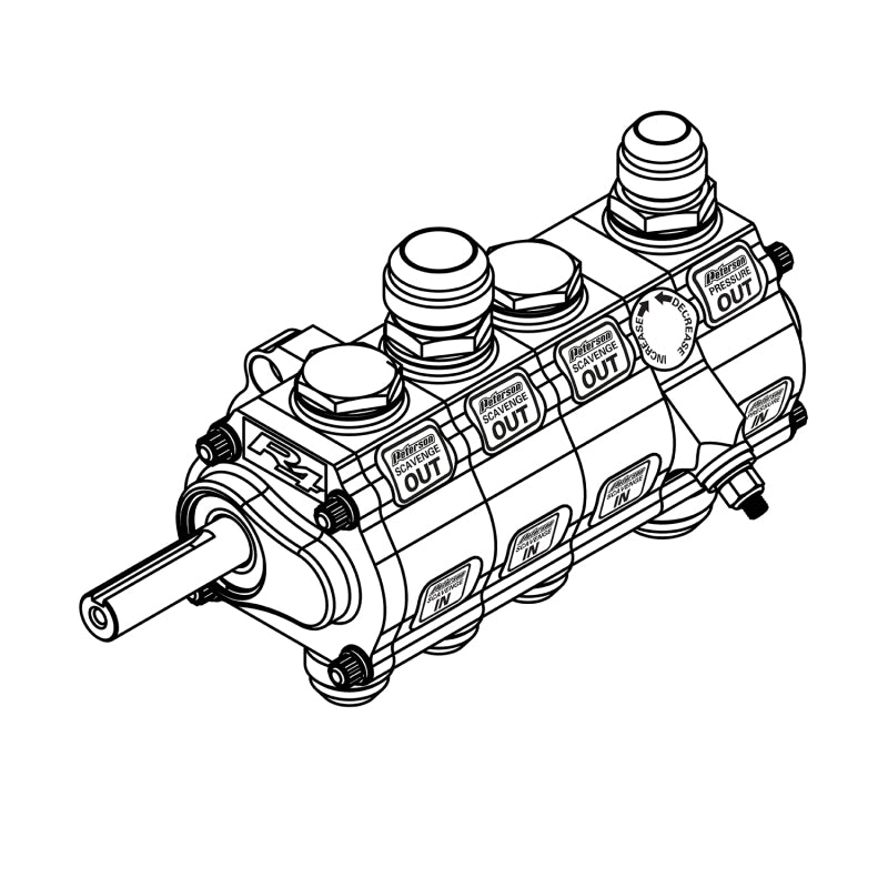 Peterson Fluid Systems 768563 R4 4-Stage Oil Pump - Left Side Mount - Rear Drive
