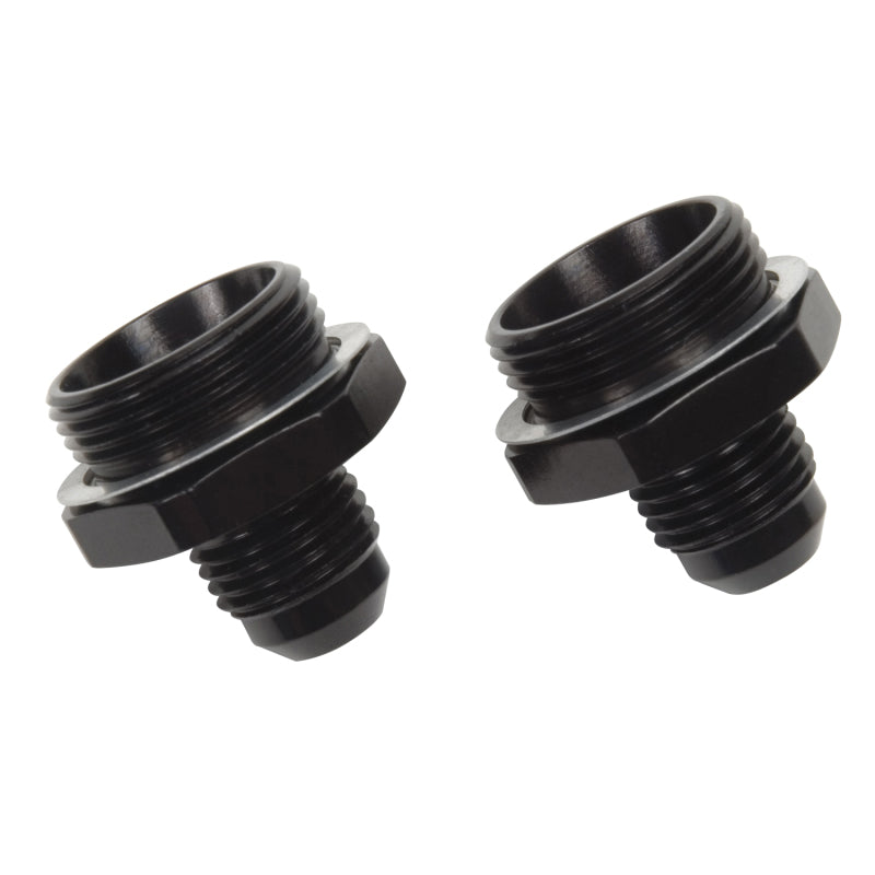 Russell 640223 Performance -6 AN Carb Adapter Fittings (2 pcs.) (Black)